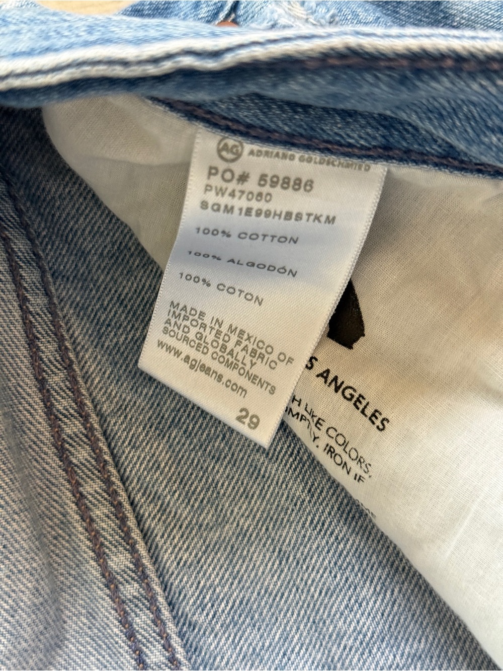 Viral AG Adriano Goldschmidt Adria low rise wide leg jeans size 29 - Picture 3 of 4